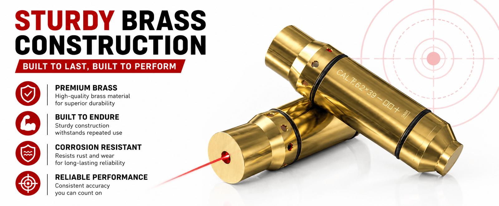 7.62x39 Laser Training Cartridge - Dry Fire System