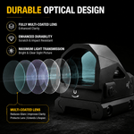 VPDOT D300X durable optical design, clear glass reticle