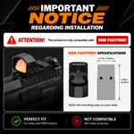 VPDOT D407X compatible only with RMR footprint mounts, verify slide compatibility before purchase