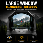 VPDOT D300X large window reflex sight, clear unobstructed field of view