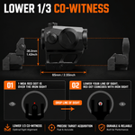 VPDOT D202X lower 1/3 co-witness mount for fast target acquisition