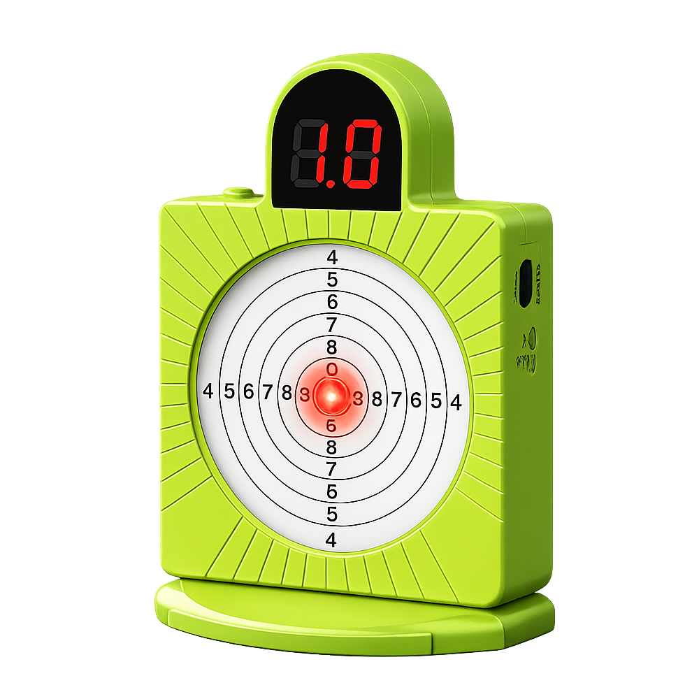 VPDOT 7 Ring laser target with digital hit counter, mounted on stand