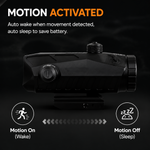 VPDOT P530X shake-awake motion activated reticle illumination