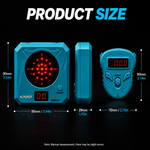 VPDOT Bluetooth 4-Target dimensions and remote control size