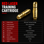 VPDOT 9mm red laser training cartridge specifications, laser wavelength, output power, battery