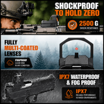 VPDOT D407X shockproof holds zero, fully multi-coated lenses, IPX7 waterproof and fog proof