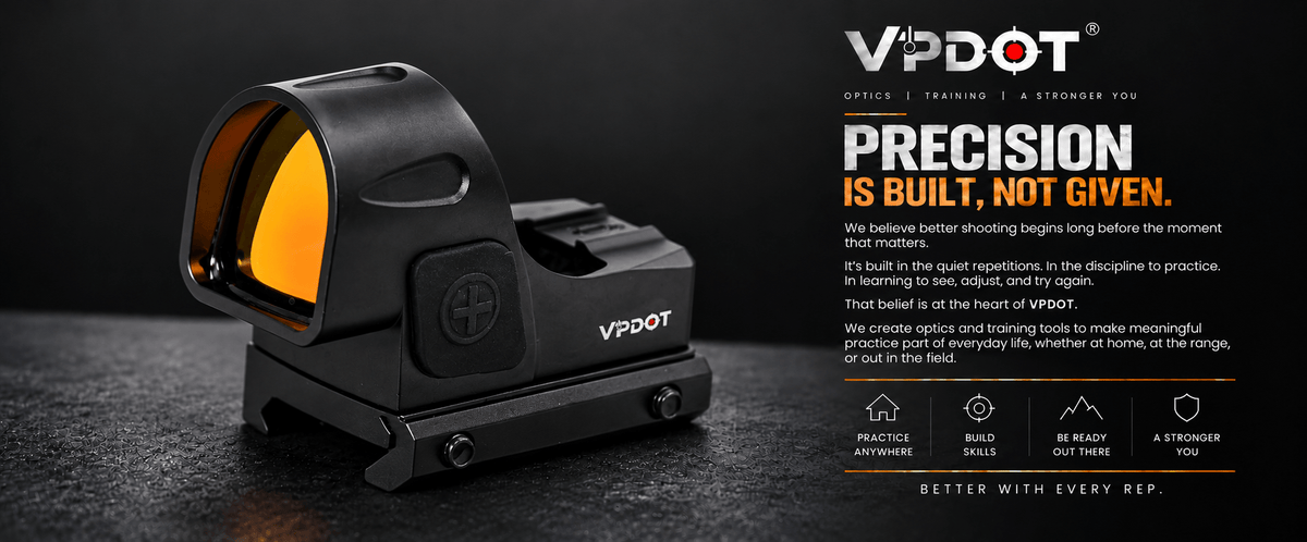 VPDOT D303X Green Dot Sight | RMR Footprint | 3 Reticles | Shake Awake