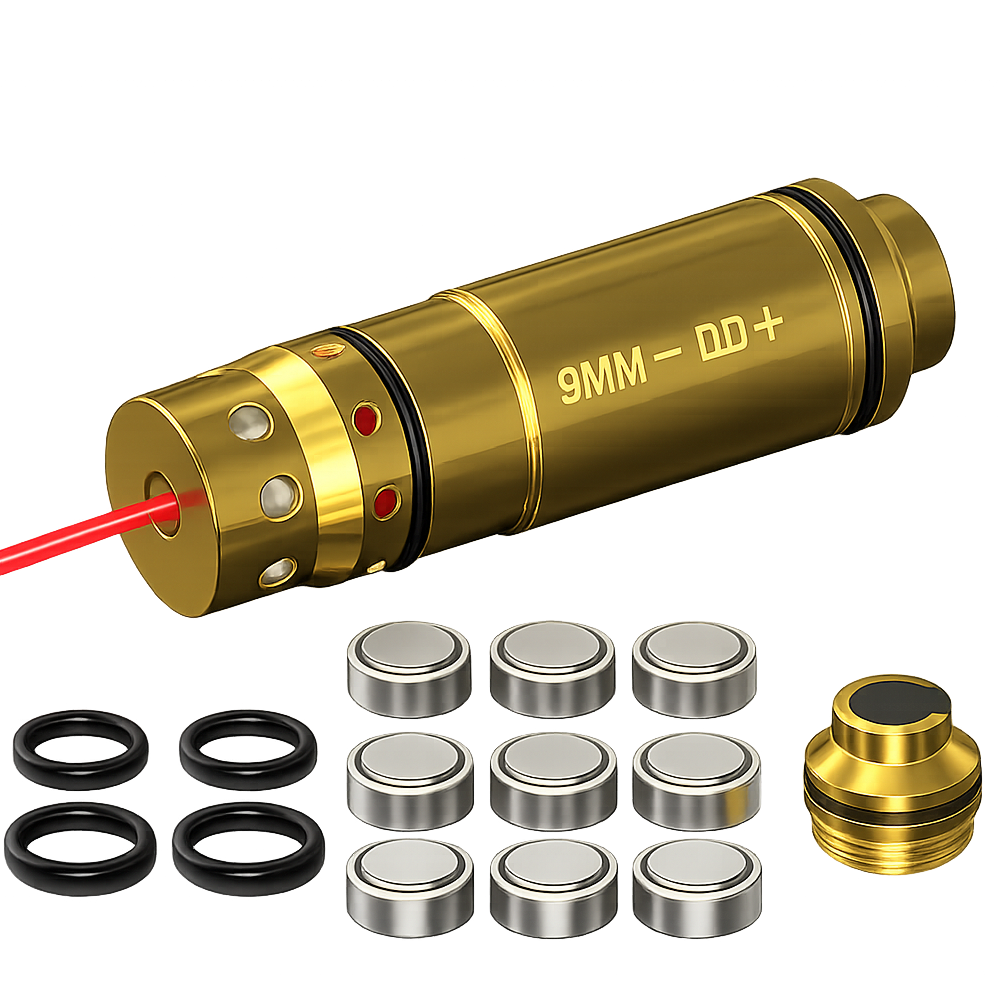 VPDOT 9x18 red laser training cartridge, brass construction with O-rings