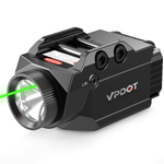 VPDOT compact laser tactical flashlight combo green laser beam white light L/R adjustment picatinny rail mount