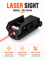 VPDOT GM-1043A laser sight precise aiming durable aluminum alloy body easy to install standard picatinny rail red laser sight for pistol