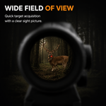 	VPDOT P530X prism sight wide field of view through etched glass reticle