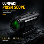 VPDOT compact prism scope fast target acquisition sharp imaging 1x 3x 4x 5x magnification options