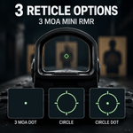VPDOT D303X Green Dot Sight | RMR Footprint | 3 Reticles | Shake Awake