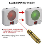 VPDOT laser training target compatible with red and green laser cartridges