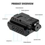 VPDOT VP3 laser sight product overview elevation windage adjustment on off switch locking system