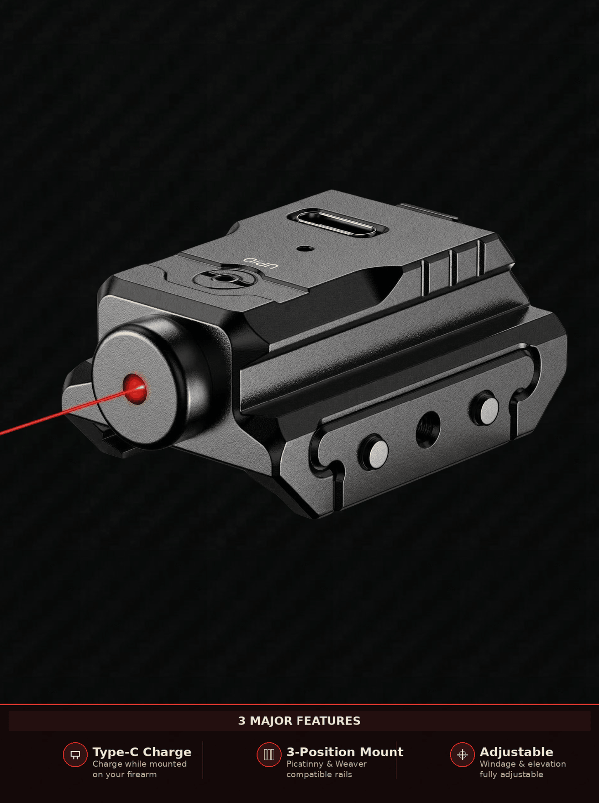 VPDOT VP1 Low Profile Laser Dot Sight — Red & Green | Picatinny Rail