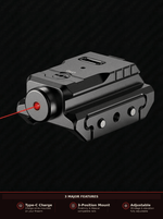 VPDOT VP3 compact laser dot sight red laser Type-C charging 3-position mount dry fire