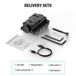 VPDOT VP3 compact laser dot sight side profile red laser beam pistol rail mount