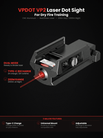 VPDOT VP2 powerful red laser sight 2000m day range outdoor shooting training