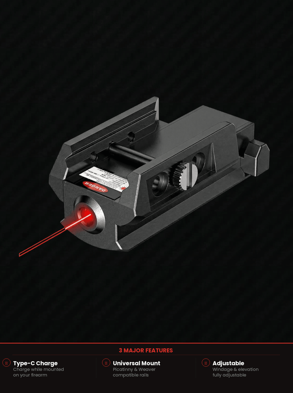 VPDOT VP2 compact laser dot sight red laser pistol rail mount dry fire training