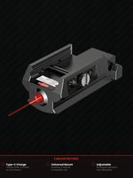 VPDOT VP2 compact laser dot sight red laser pistol rail mount dry fire training